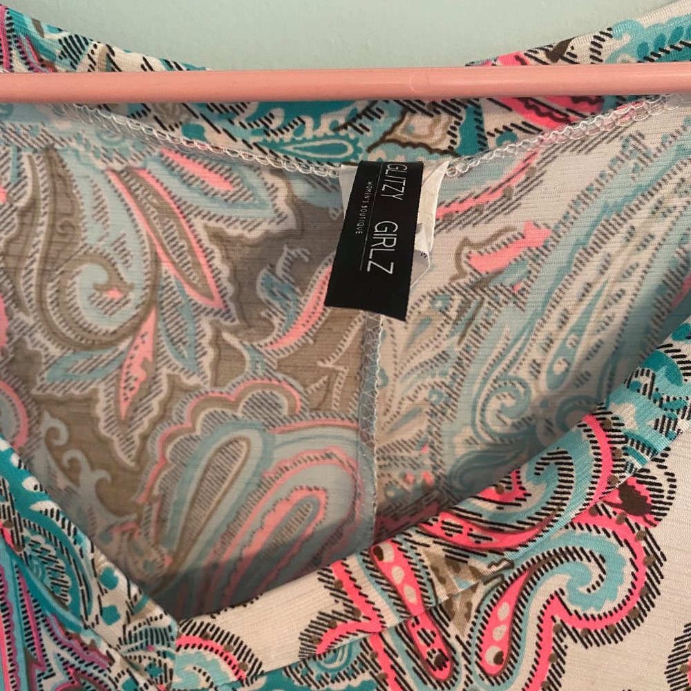 Cute Paisley Pink and Turquoise shirt